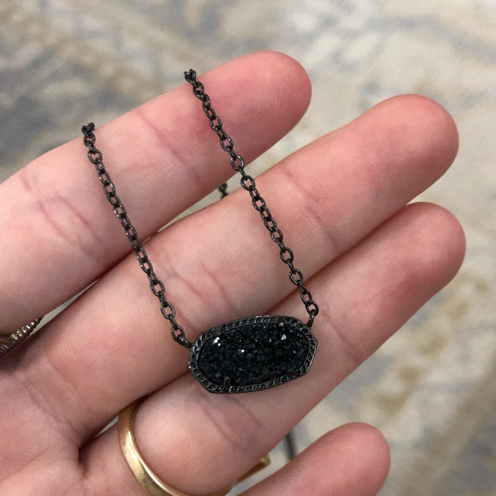 Kendra Scott Pave Black Necklace